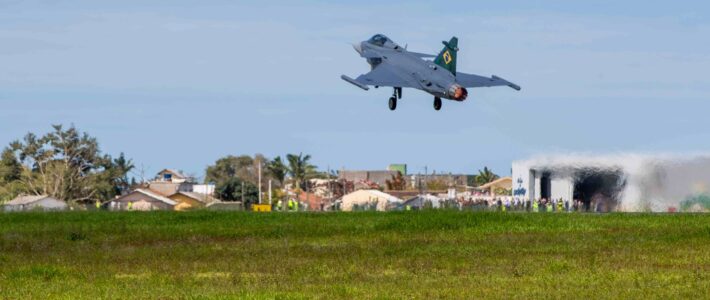 The first Brazilian Gripen has flown in Brazil