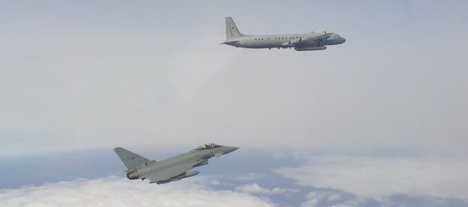 The Italian Typhoons Supporting NATO Baltic Air Policing in Lithuania Intercept A Russian Il-20M ELINT Aircraft